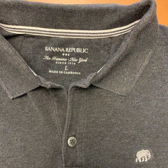 Charcoal Gray Polo by Banana Republic - Picture 2 of 5